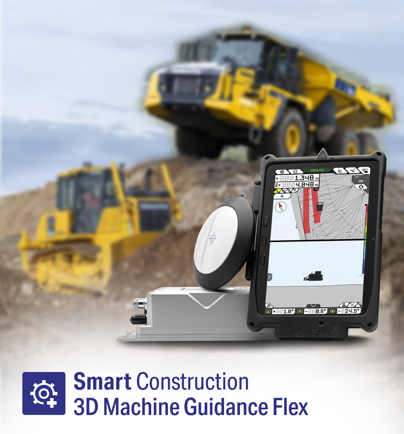 Komatsu presenta il sistema 3D Machine Guidance Flex, sviluppato per macchine diverse dagli escavatori