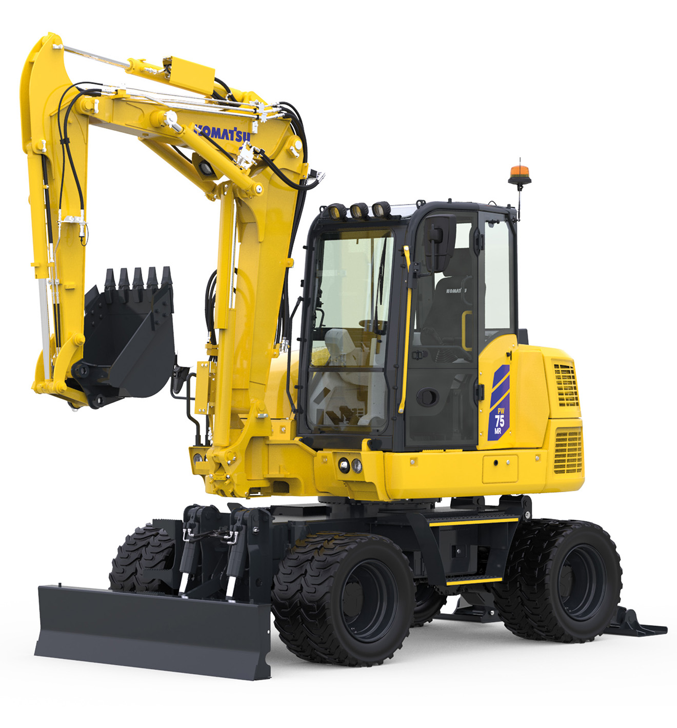 Komatsu introduces the all new PW75MR-5 wheeled midi excavator