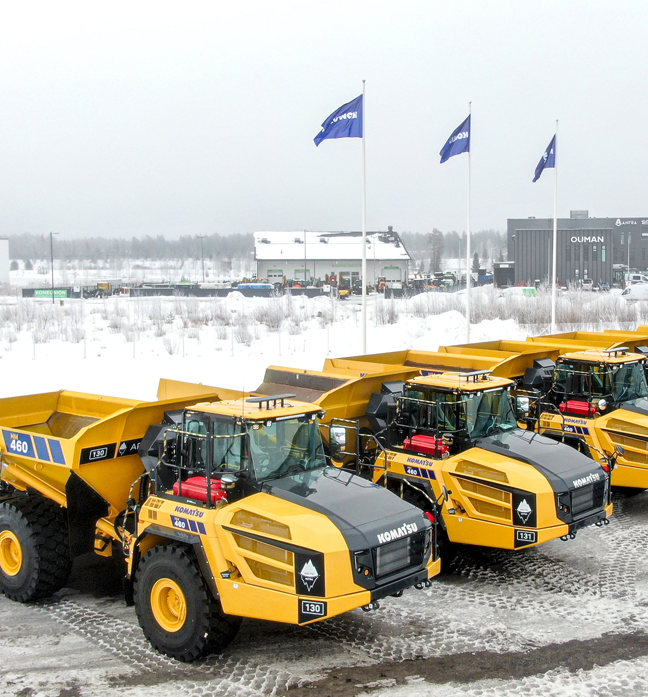 Suomen Rakennuskone Oy Hands Over 12 Komatsu Dump Trucks to Arctic Infra Oy