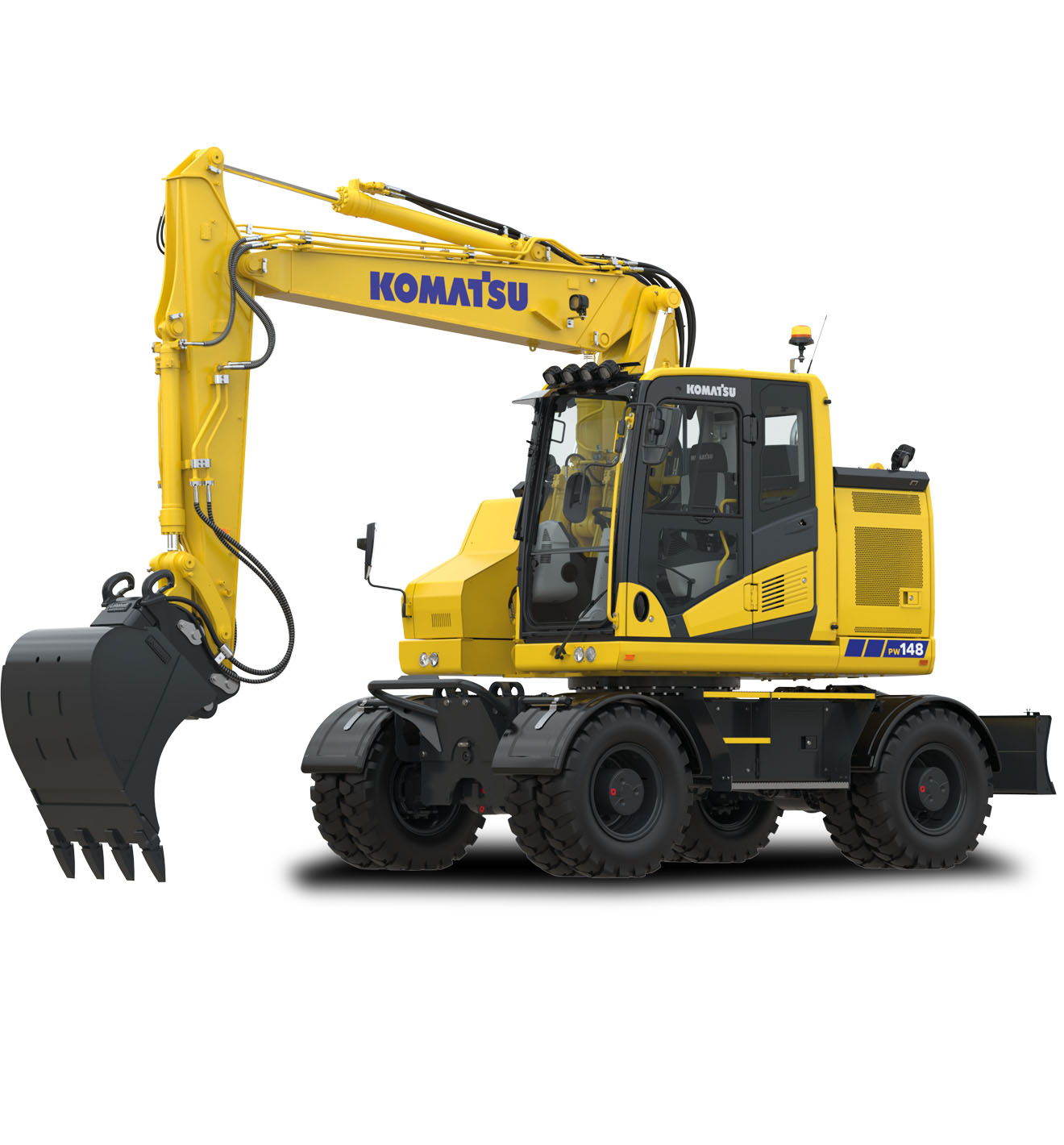 Komatsu presents an upgraded PW148-11 prototype at Bauma 2025