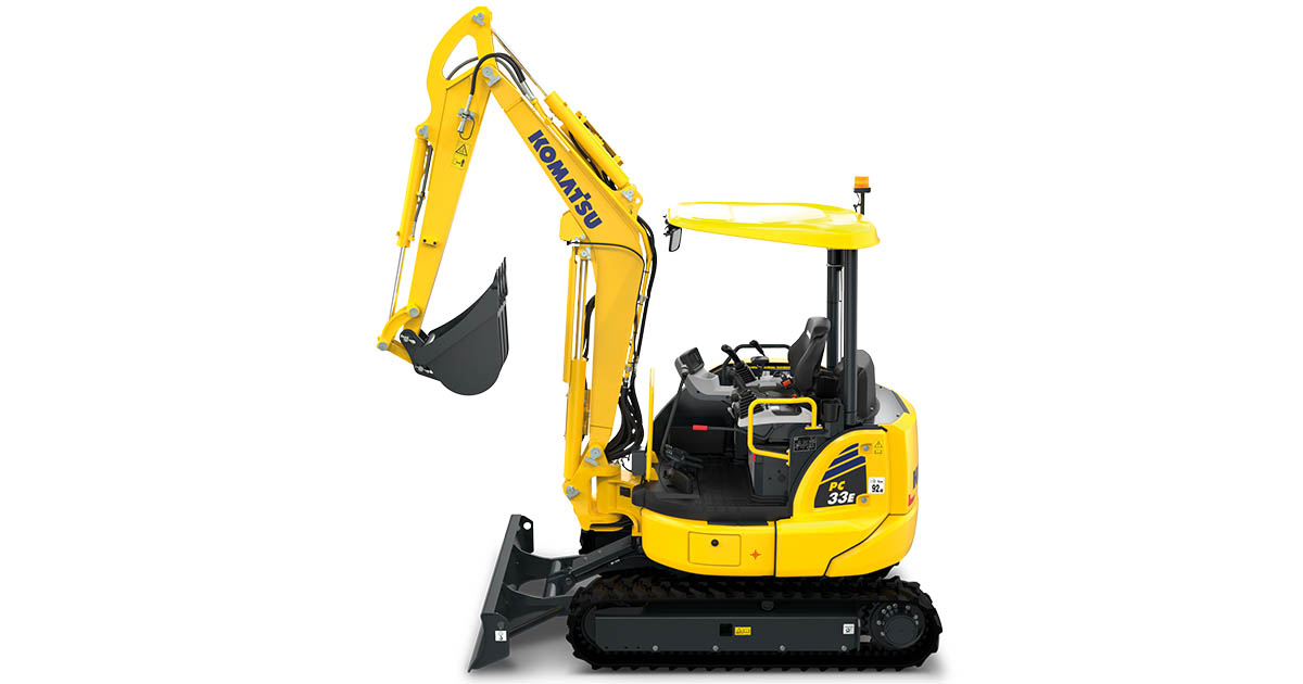 Komatsu Europe launches an all-new PC33E-6 electric mini excavator