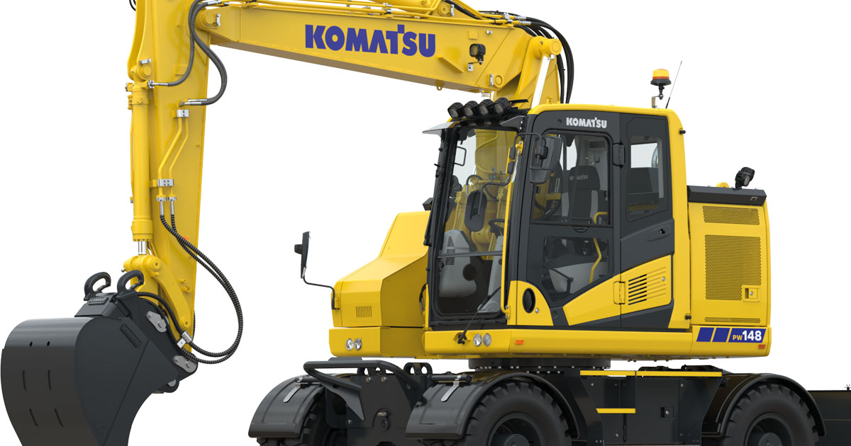 Komatsu presents an upgraded PW148-11 prototype at Bauma 2025