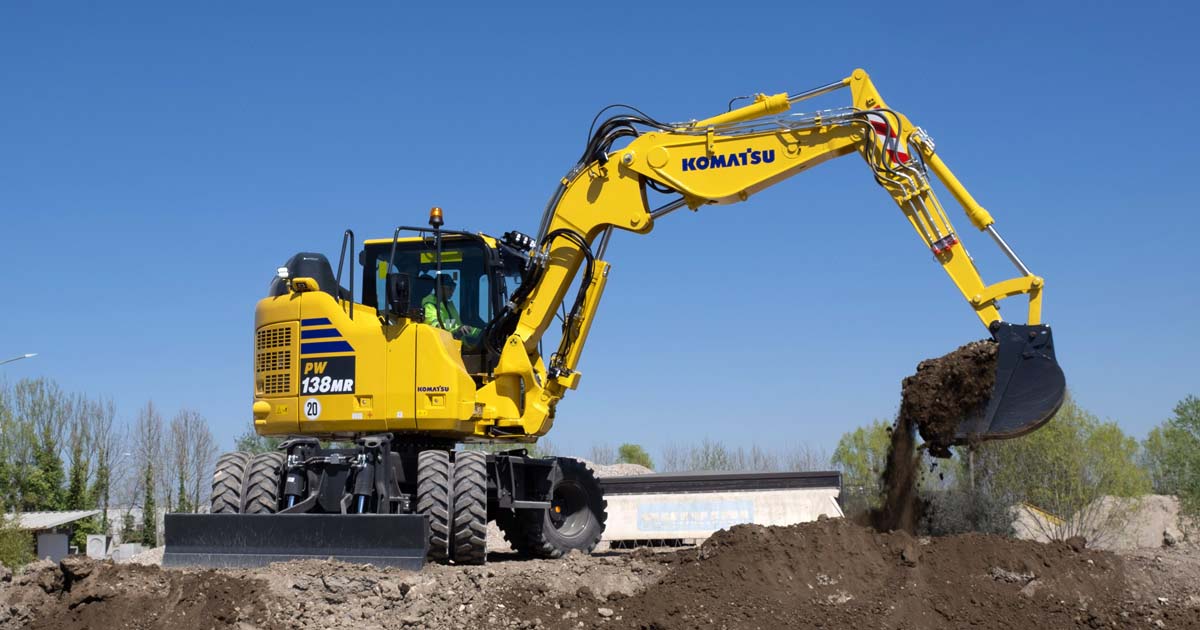 Komatsu Wheeled Midi Excavator PW138MR11