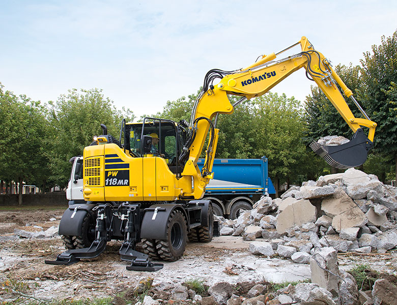 Komatsu Wheeled Midi Excavator PW118MR11 Komatsu