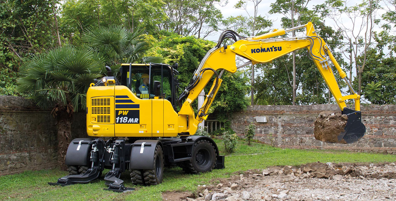 Komatsu Wheeled Midi Excavator PW118MR11 Komatsu